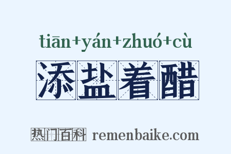 添盐着醋是什么意思的图片